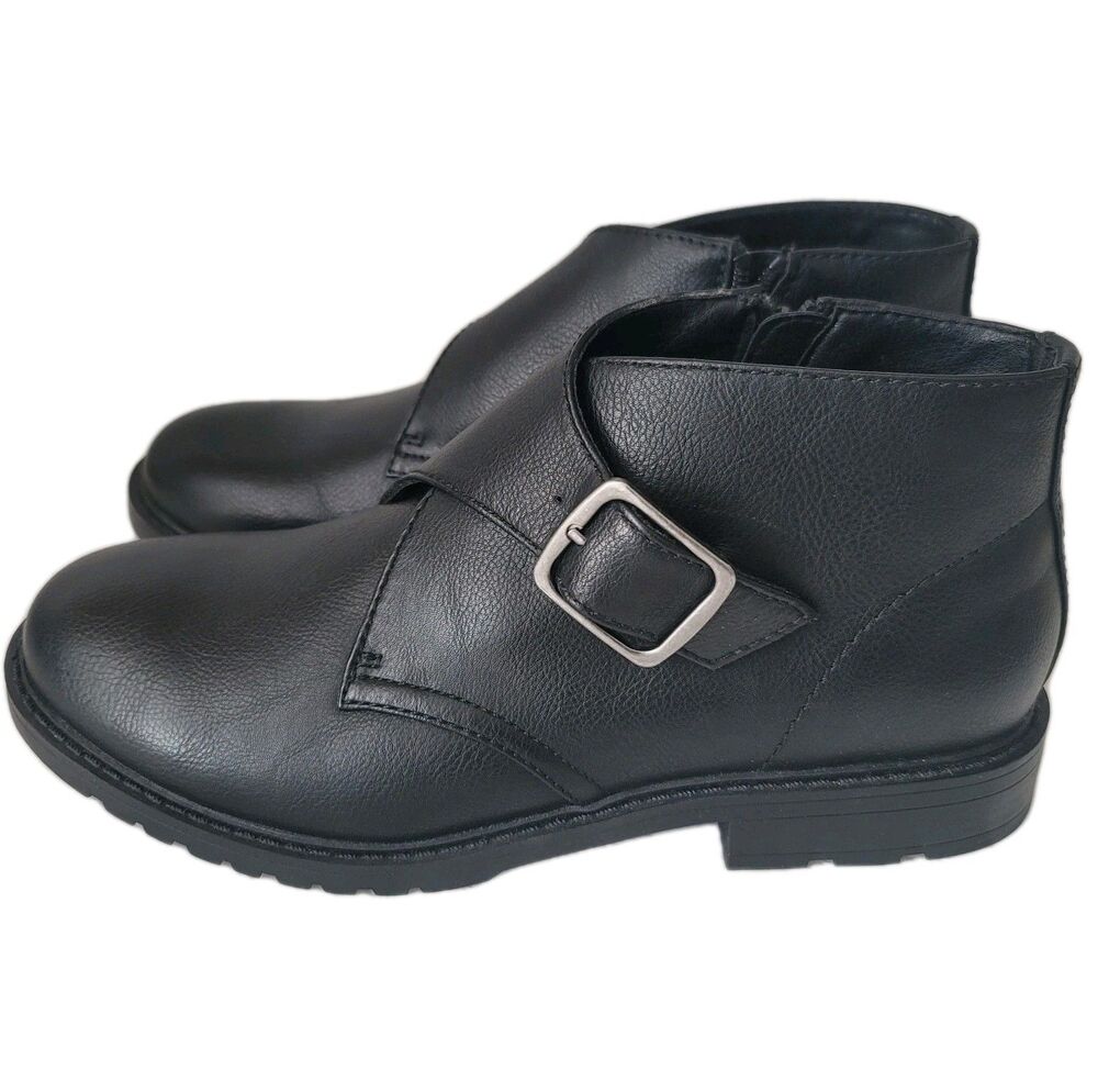 Frye and Co Mens Oliver Stacked Heel Casual Dress Boots shoes Bla Size 8